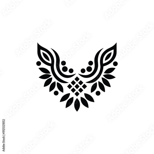 Vintage ornamental neckline vector illustration with intricate floral details, ideal for textile print, wedding design, and decorative artwork.