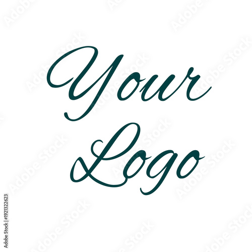 Pastel retro floral lines spiral abstract logo