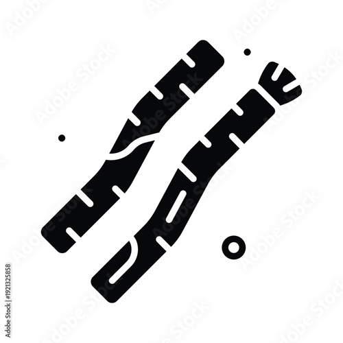 An editable glyph icon showing miswak for oral care use