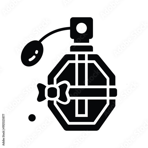 A well designed glyph icon representing perfume bottle for fragrance
