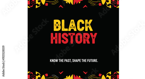 Black History Month Celebration Know The Past Shape The Future Graphic