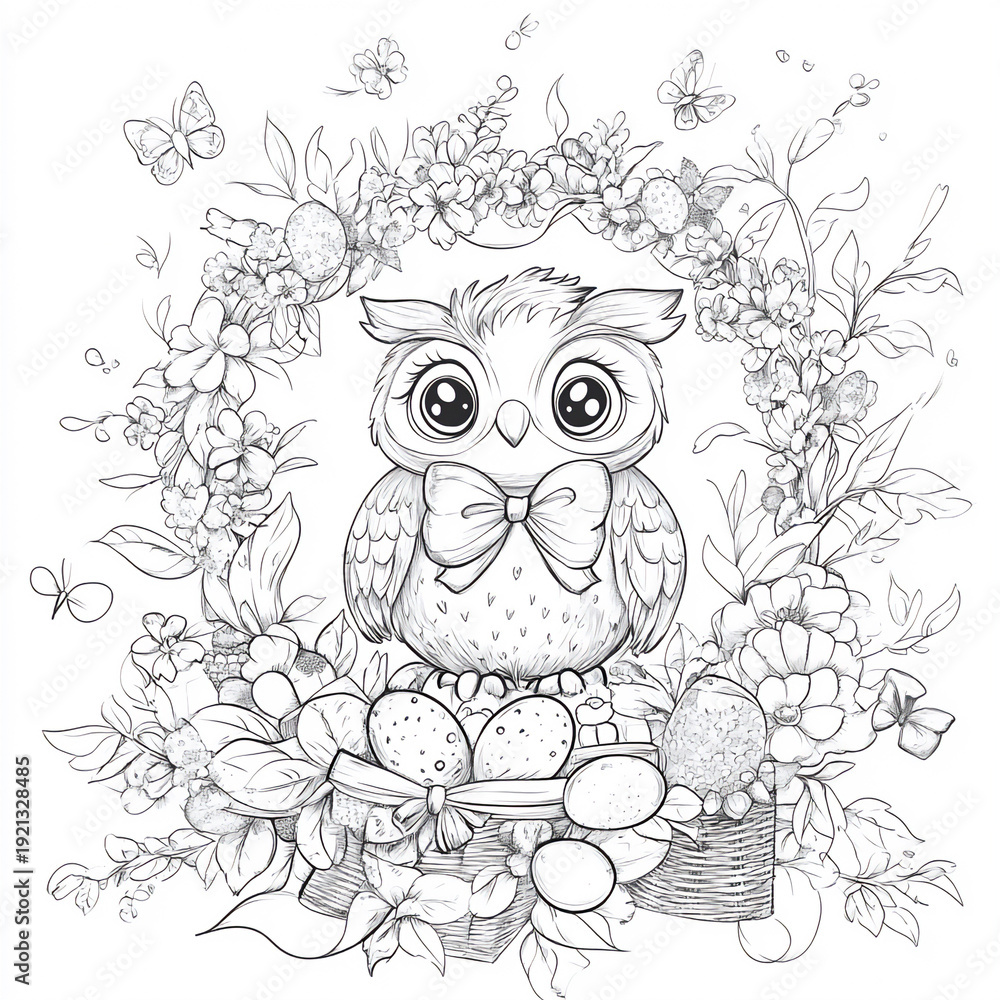 Naklejka premium owl on branch