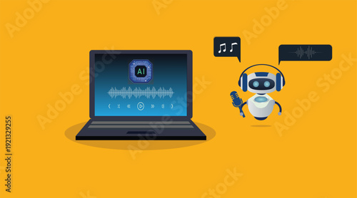 ai music. ai music creation software on laptop.ai music production software dashboard on laptop