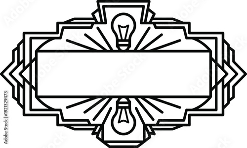 Cinema marquee board empty retro sign vector illustration