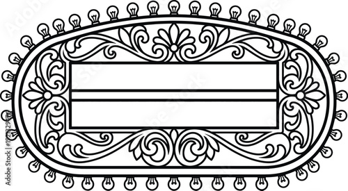 Cinema marquee board empty retro sign vector illustration