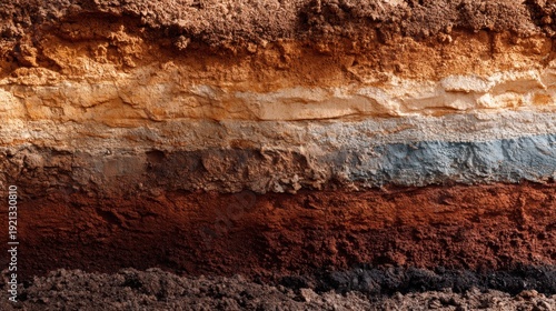 Cross section of earth layers natural background