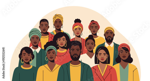 Diverse Group of People Standing Together Confidently, Celebrating Unity and Community