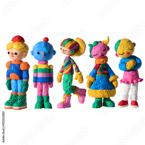 Wallpaper Mural children bright plasticine isolated on white Torontodigital.ca