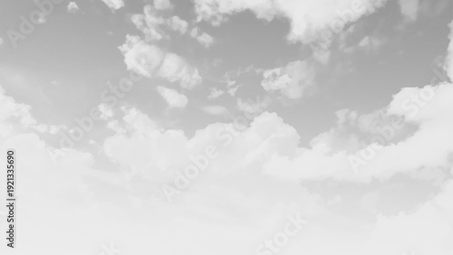 Moody Cloud Formation in Black and White. Monochrome Sky with Light and Shadow Contrast