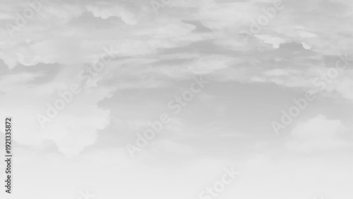 Minimalist Gray Sky with Cloud Details. Stormy Cloudscape in Grayscale