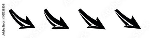 Arrow vector icons set with directional symbols and navigation elements