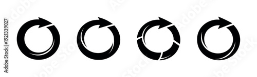 Recycling arrow vector icons set – eco-friendly, sustainable design symbols