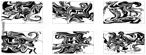 Set of white and black marble texture vector background. Stone or rock bundle, collection.