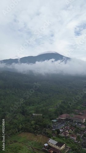 clouds over the mountains
