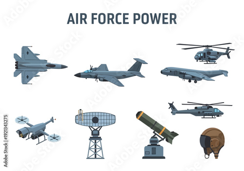Air Force Power A Collection of Aviation and Military Aircraft Illustrations