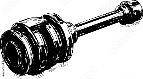 Elegant Blue Dumbbell with a Long Handle