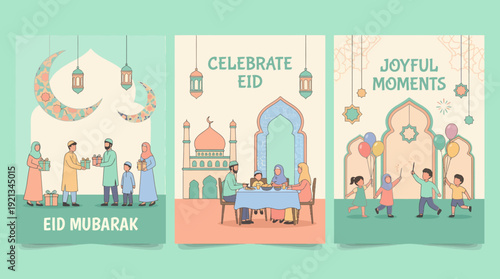 Eid Mubarak Celebration - Joyful Family Moments and Festive Gatherings.