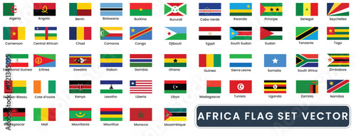 A collection of colorful national flags from african countriesA collection of colorful national flags from african countries