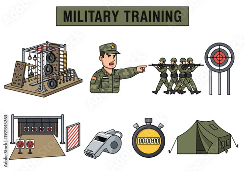 Military Training Exercises and Equipment Collection