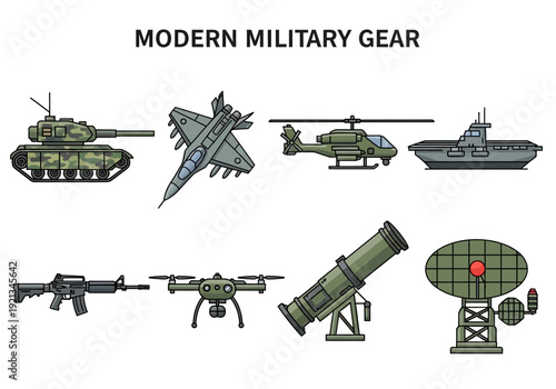 Modern Military Equipment and Advanced Defense Technology Collection