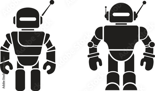 Modern robot designs for technology and innovation projects