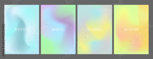 Abstract Liquid Blurred Gradient Background Collection. Gradient mesh with Blur Effect. Effect bright color blend. Cute Backgrounds Blurry with Colorful wave Mix. Modern Trendy Design Template