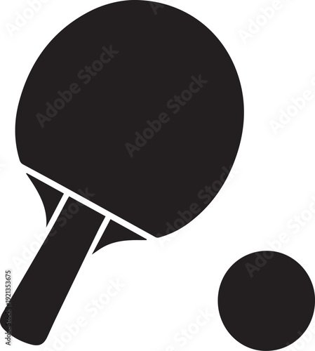 Table Tennis Ping Pong Silhouettes