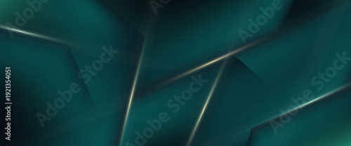 Abstract Green Light Background. Polygonal Elegance and Frame Background Designs