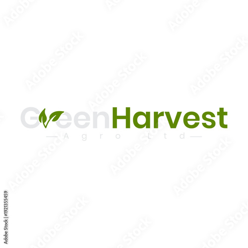 Green Harvest Agro Ltd. Logo Design Abstract Geometric Background with Vibrant Swirls and Gradients, Modern Digital Art for Design and Branding