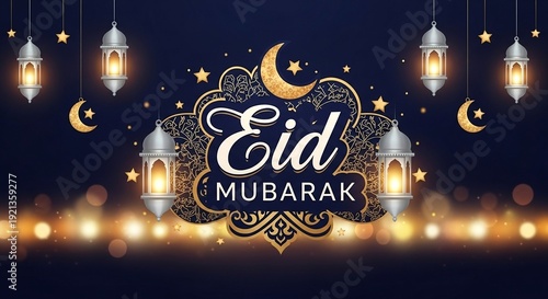 Celebrate the joyous occasion of eid with this vibrant and festive graphic design.