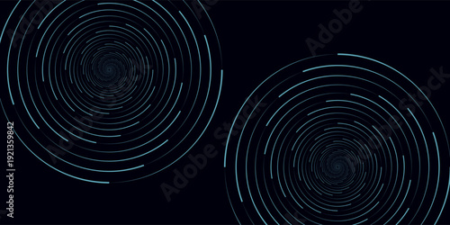 Blue abstract background with glowing circles. eps 10