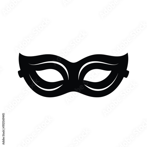 Elegant black masquerade mask for carnival or costume party