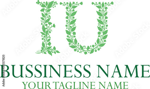 IU I iu initial logo | initial based abstract modern minimal creative logo, vector template image. luxury logotype logo, real estate homie logo. typography logo. initials logo