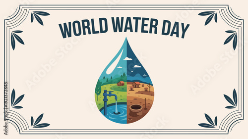 World Water Day Global Freshwater Sustainability Campaign Poster Design