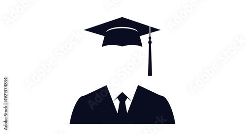 Graduation Cap and Gown Icon - Symbol of Academic Achievement and Higher Education