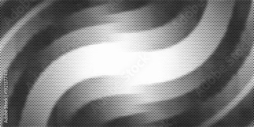 Black seamless hexagon texture. Repeated honeycomb pattern background. Geometric hexagonal halftone tech overlay backdrop. Abstract repeating hex halftone. Vector retro technology dot texure wallpaper