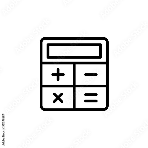 Calculator line icon vector outline