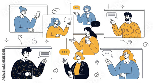 Diverse People in Virtual Communication via Video Calls and Chat Bubbles