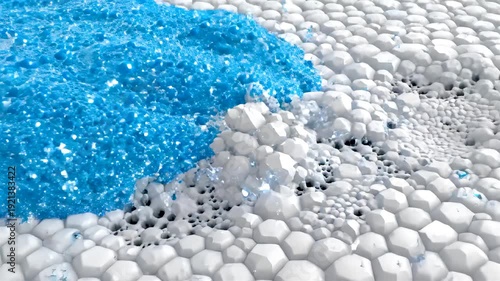 Tooth Enamel Remineralization Microscope Animation Showing Fluoride and Calcium Ions Rebuilding Hydroxyapatite Crystals for Strong, Shiny Teeth