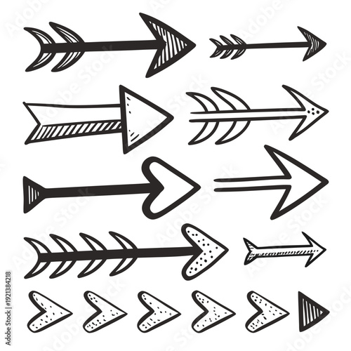 A collection of various arrow designs and symbols Vector