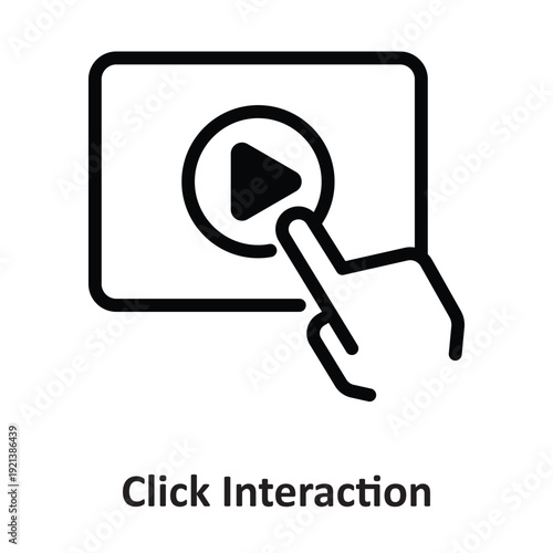 Click Interaction Vector icon which can easily modify or edit