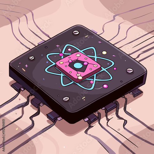 Futuristic Quantum Chip With Qubit Orbits