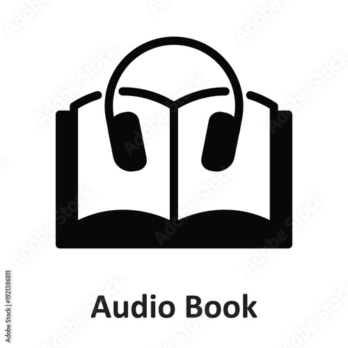 Audio Book Vector icon which can easily modify or edit