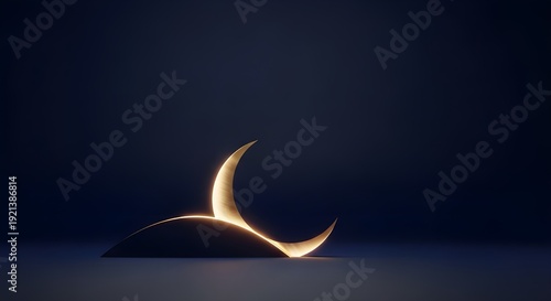 Eid mubarak crescent moon and star symbolizing islamic festival of eid