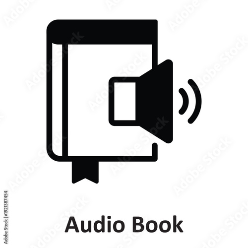 Audio Book Vector icon which can easily modify or edit