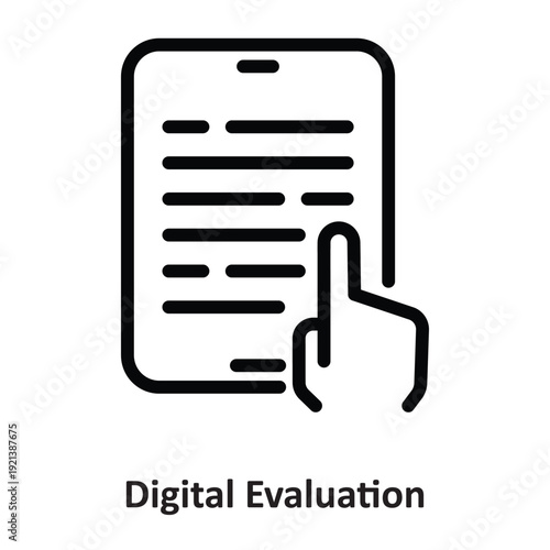 Digital Evaluation Vector icon which can easily modify or edit