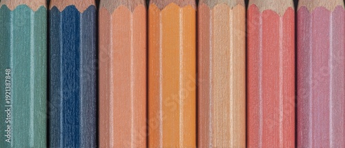 A close-up of colorful, sharpened pencils showcases a variety of hues, perfect for art, design, or educational materials, Ideal for creative projects, stationery promotions, or artistic inspiration,