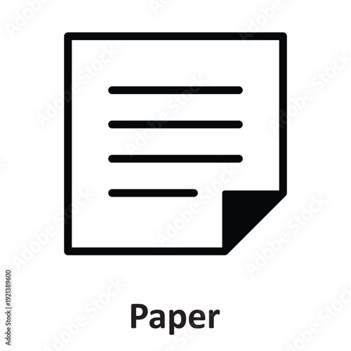 Paper  Vector icon which can easily modify or edit