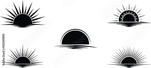 Black sun rising over water sunrise sunset