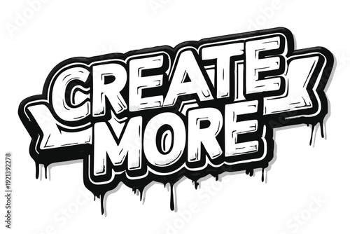 Create More drips in black and white, casting shadows on a clean background